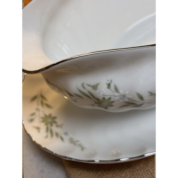 Coventry Felicia Gravy Boat with Underplate – 9" Vintage Japan Fine China – Flor - Picture 5 of 6